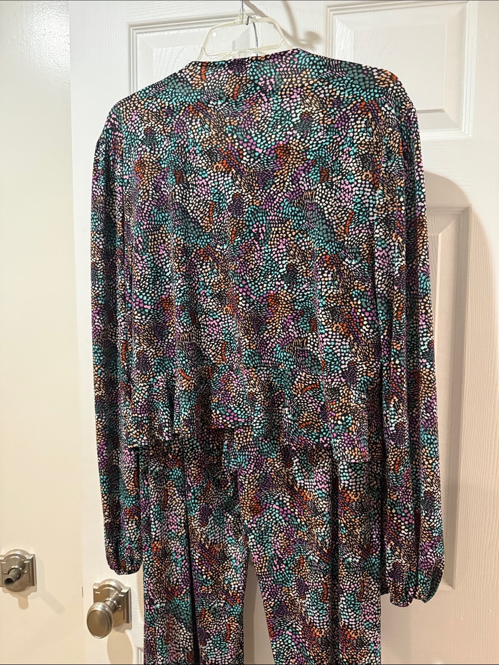 Bar III Multi-Color Tie-Front Printed Pantsuit - Picture 5 of 8